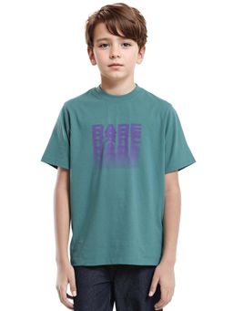 RARE ONES - Kids Act-K Dark Green Cotton Regular Fit T-shirt