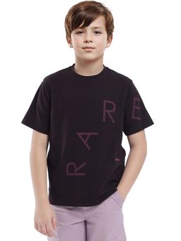 RARE ONES - Kids Drax-K Dark Brown Cotton Blend Printed Regular Fit T-shirt