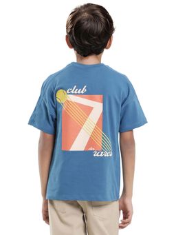 RARE ONES - Kids Blip Dark Blue Cotton T-shirt