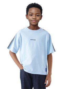 RARE ONES - Kids Kruv-K Blue Cotton Blend Boxy T-shirt