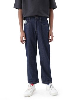 RARE ONES - Kids Raw Navy Blue Cotton Regular Fit Jeans