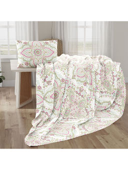 Layers - Multi-Color Cotton Jaipur Medallian Single Bedsheet & Pillow Covers (Set of 3)