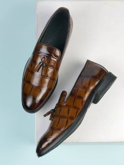 Mochi - Mens Tan Slip On Moccasins