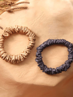 Spotstyl - Pure Silk Iconic Skinny Scrunchies - Pack of 2