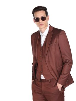 Arrow - Men Rust Reversible Waistcoat Notch Lapel Collar Formal Suit (Set of 3)