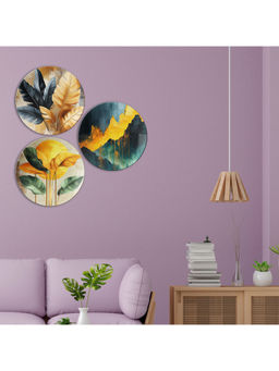 ARTBUG - Golden Harmony Abstract Botanical