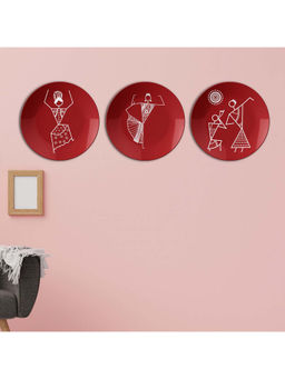ARTBUG - Warli Dance on Crimson