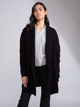 Twenty Dresses by Nykaa Fashion - Black Snuggled In Style Cardigan