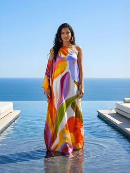 Poppi - Tropica Printed Kaftan Dress