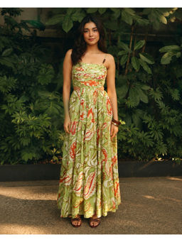 Poppi - Pearl Printed Strappy Maxi Dress