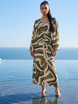 Poppi - Echo Printed Maxi Dress