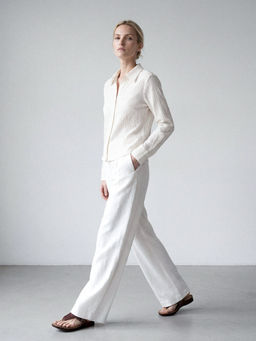 DaKauz - White Cloud Crepe Shirt