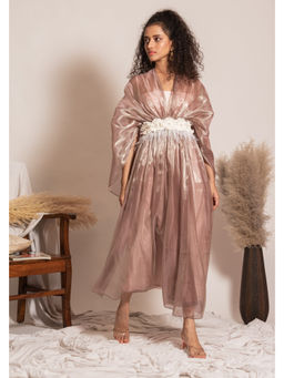 VANSHIKA AGARWAL LABEL - White Hailey Silk Kaftan Dress