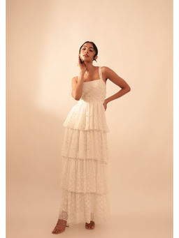 VANSHIKA AGARWAL LABEL - White Elisa Cotton Dress