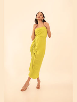 VANSHIKA AGARWAL LABEL - Yellow Emma Polyester Dress