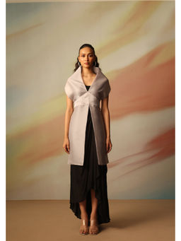 VANSHIKA AGARWAL LABEL - Black Aster Satin Dress