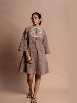 House of Mantra - Women Brown Kamala Dress