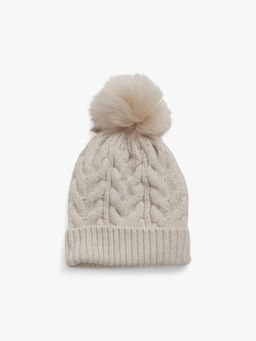 GAP - Beige Polyester Woven Beanie