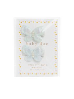 Baby Doe - Blue Viscose Embellished Hair Clips (Pack of 2)