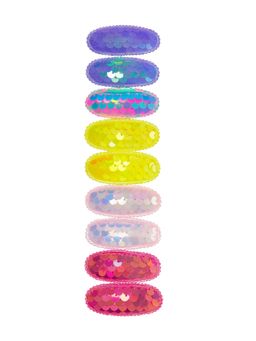 Baby Doe - Multi-Color Sequin Embellished Hair Clips (Pack of 11)