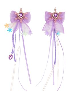 Baby Doe - Purple Net Embellished Hair Clips (Pack of 2)