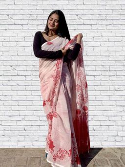Soulweaves - Blissful Multi-Color Saree with Unstitched Blouse