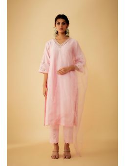 1999AD - Pink Kurta with Pant and Dupatta (Set of 3)