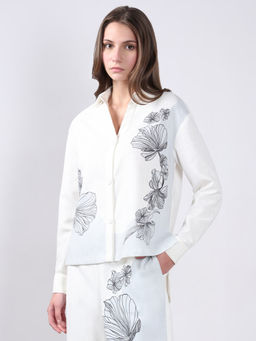 VERO MODA - White Floral Printed Shirt