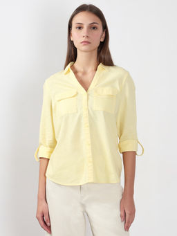 VERO MODA - Yellow Full Sleeves Shirt