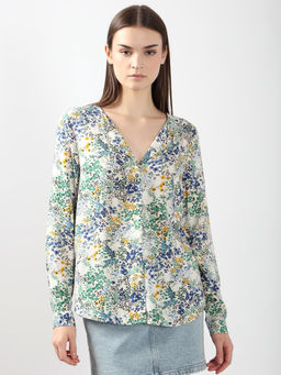 VERO MODA - Multi-Color Floral Print Shirt