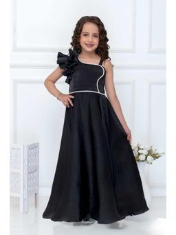 Lagorii - One-Shoulder Party Wear Gown Black