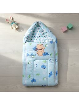 Mee Mee - Blue Premium Snow Bear Muslin Sleeping Bag (0-6 Months)