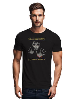 Tantra - Black Round Neck Graphic T-Shirt