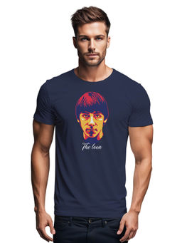 Tantra - Navy Blue Round Neck Graphic T-Shirt