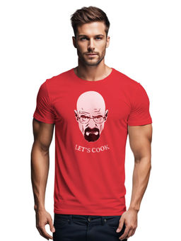 Tantra - Red Round Neck Graphic Printed T-Shirt