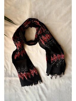 Sutra Art of Clothing - Handloom Maroon Rust Ikkat Dupatta