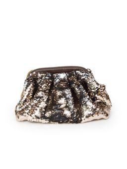 SG By Sonia Gulrajani - Brown and Gold Reversible Sequin Nora Clutch