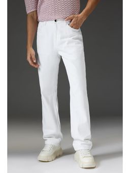 FREAKINS - Mens White Straight Jeans