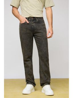 FREAKINS - Cool Stone Grey Mens Straight Jeans
