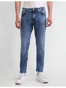 U.S. Polo Assn. Denim Co. - Mens Blue Solid Plain Jeans