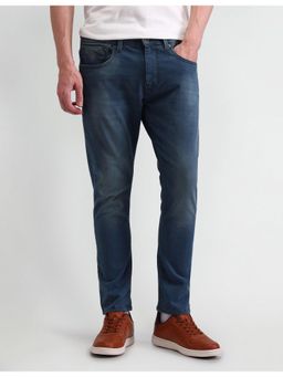 U.S. Polo Assn. Denim Co. - Mens Blue Solid Plain Jeans