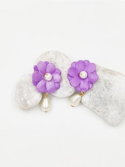 Lime By Manika - Sayuri Clip On Earrings Lavender