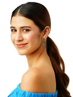 Accessorize London - Women's Gem Teardrop Earrings