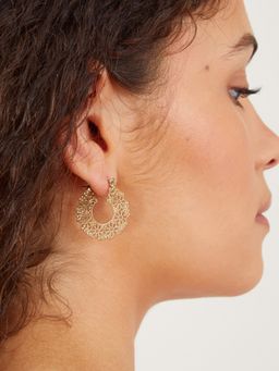 Accessorize London - Women's Flower Cut Out Hoops