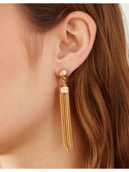 Accessorize London - Hammered Semi Circle Stone Earrings