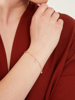 Accessorize London - Women's Stars and Moon Bracelet Gold