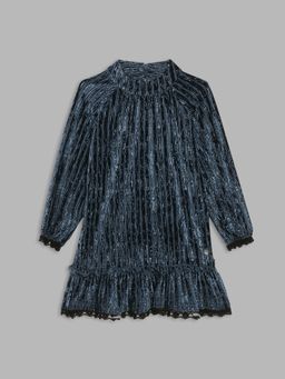 Blue Giraffe - Girls Teal Dress