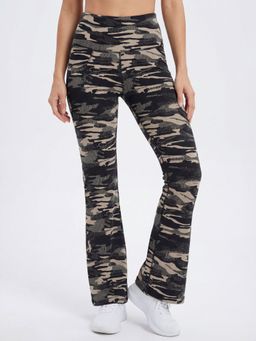 Tikhi Imli - Grey Camouflage Boot Cut Leggings