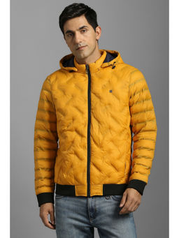 Louis Philippe - Men Casual Yellow Solid Puffer Jacket