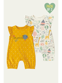 FURR BALLS - Globe Trotter Organic Cotton Bodysuits (Pack Of 2)